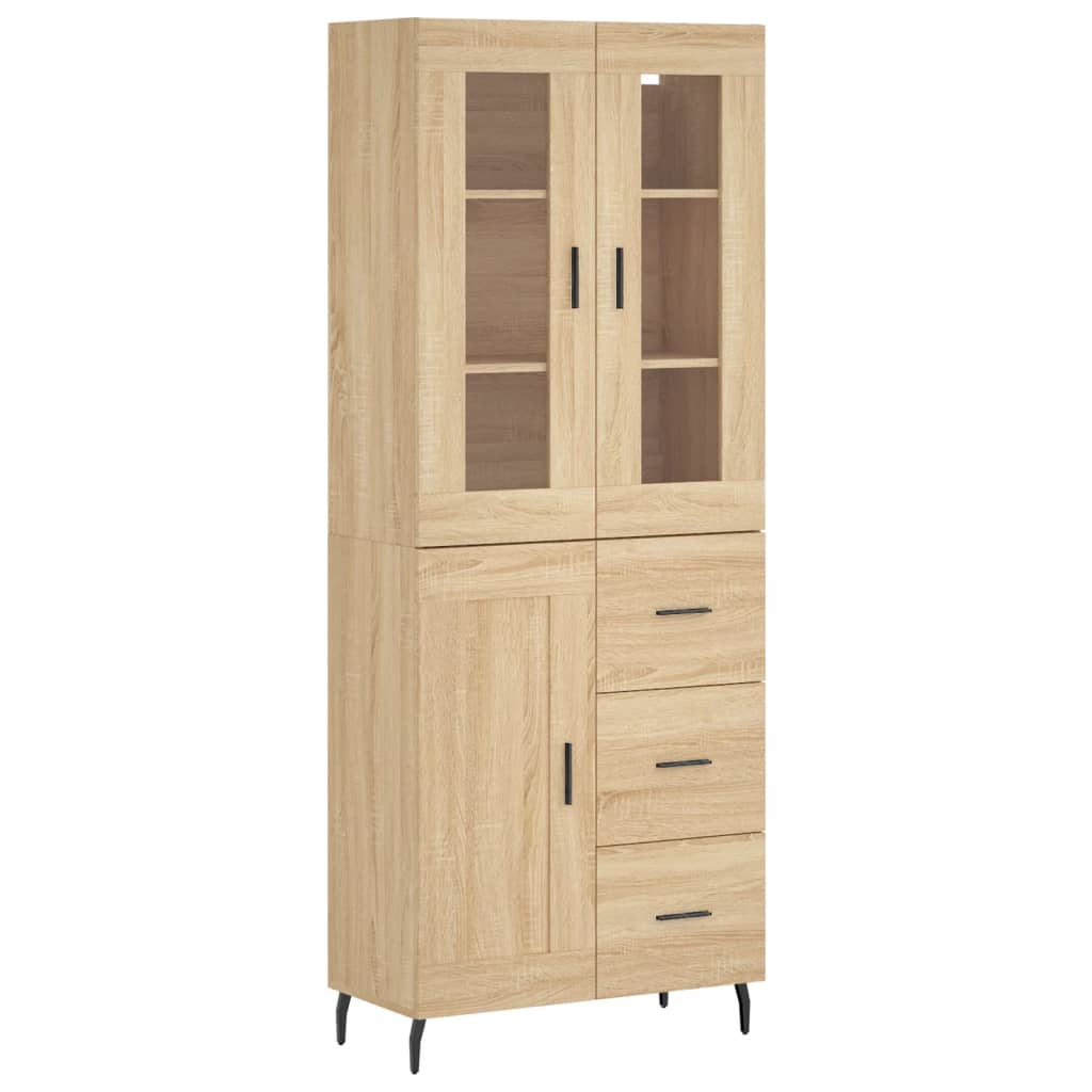 Highboard Sonoma Oak 69,5x34x180 cm Engineered Wood
