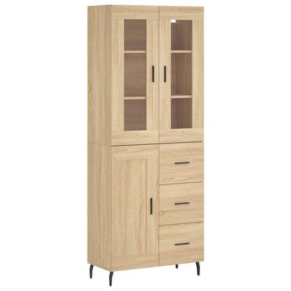 Highboard Sonoma Oak 69,5x34x180 cm Engineered Wood