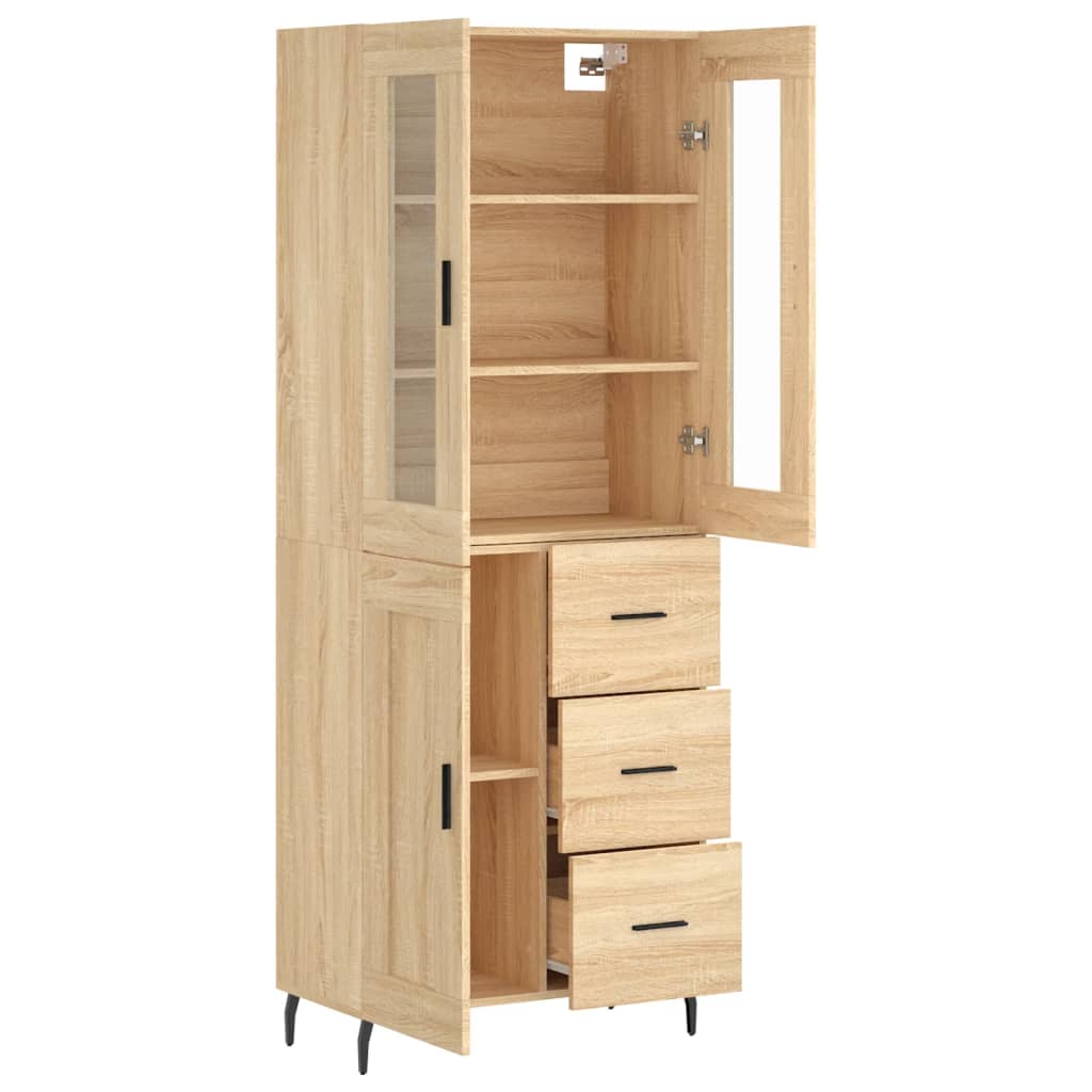 Highboard Sonoma Oak 69,5x34x180 cm Engineered Wood