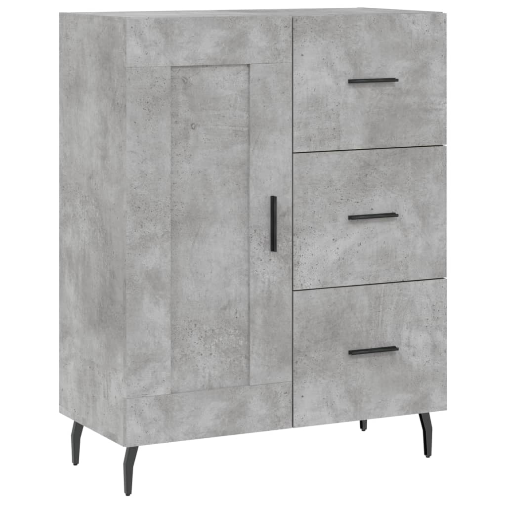 Highboard Concrete Grey 69,5x34x180 cm Engineered Wood