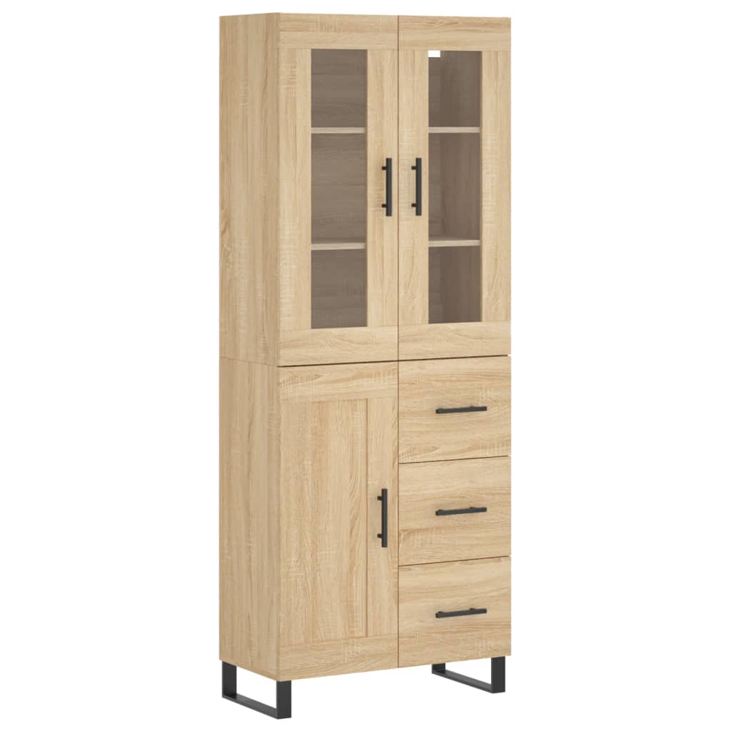 Highboard Sonoma Oak 69,5x34x180 cm Engineered Wood