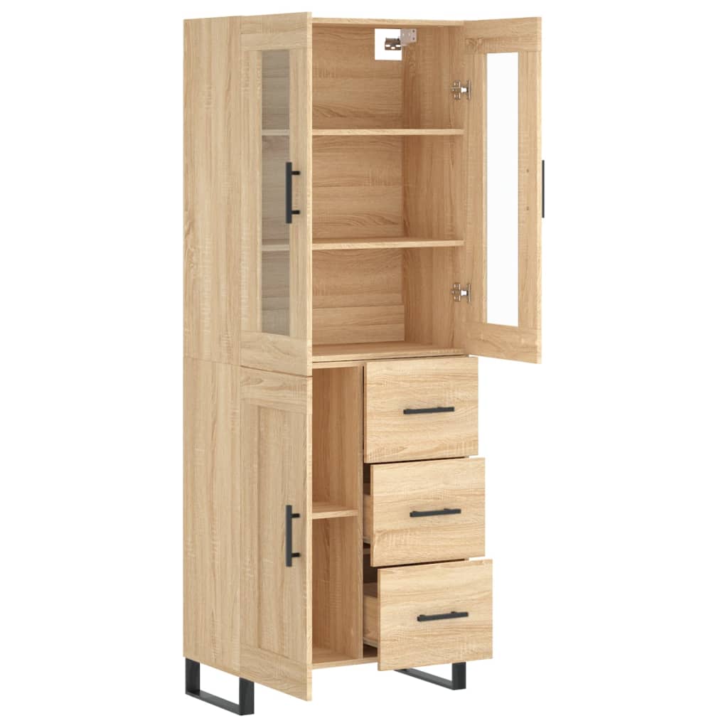 Highboard Sonoma Oak 69,5x34x180 cm Engineered Wood