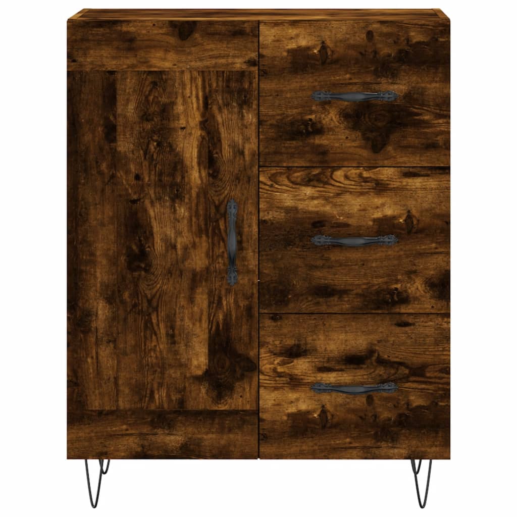 Highboard Smoked Oak 69.5x34x180 cm Engineered Wood