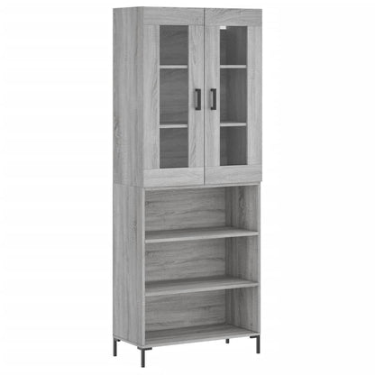 Highboard Grey Sonoma 69,5x34x180 cm Engineered Wood