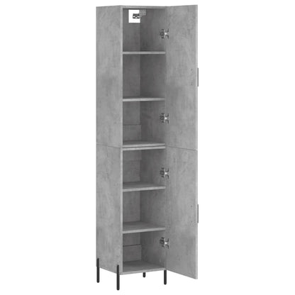 Highboard Concrete Grey 34,5x34x180 cm Engineered Wood