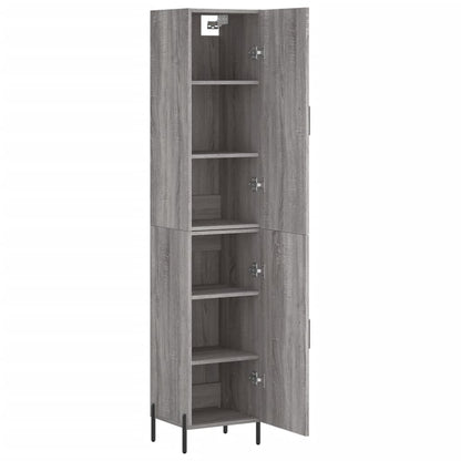 Highboard Grey Sonoma 34,5x34x180 cm Engineered Wood