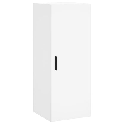 Highboard White 34.5x34x180 cm Engineered Wood