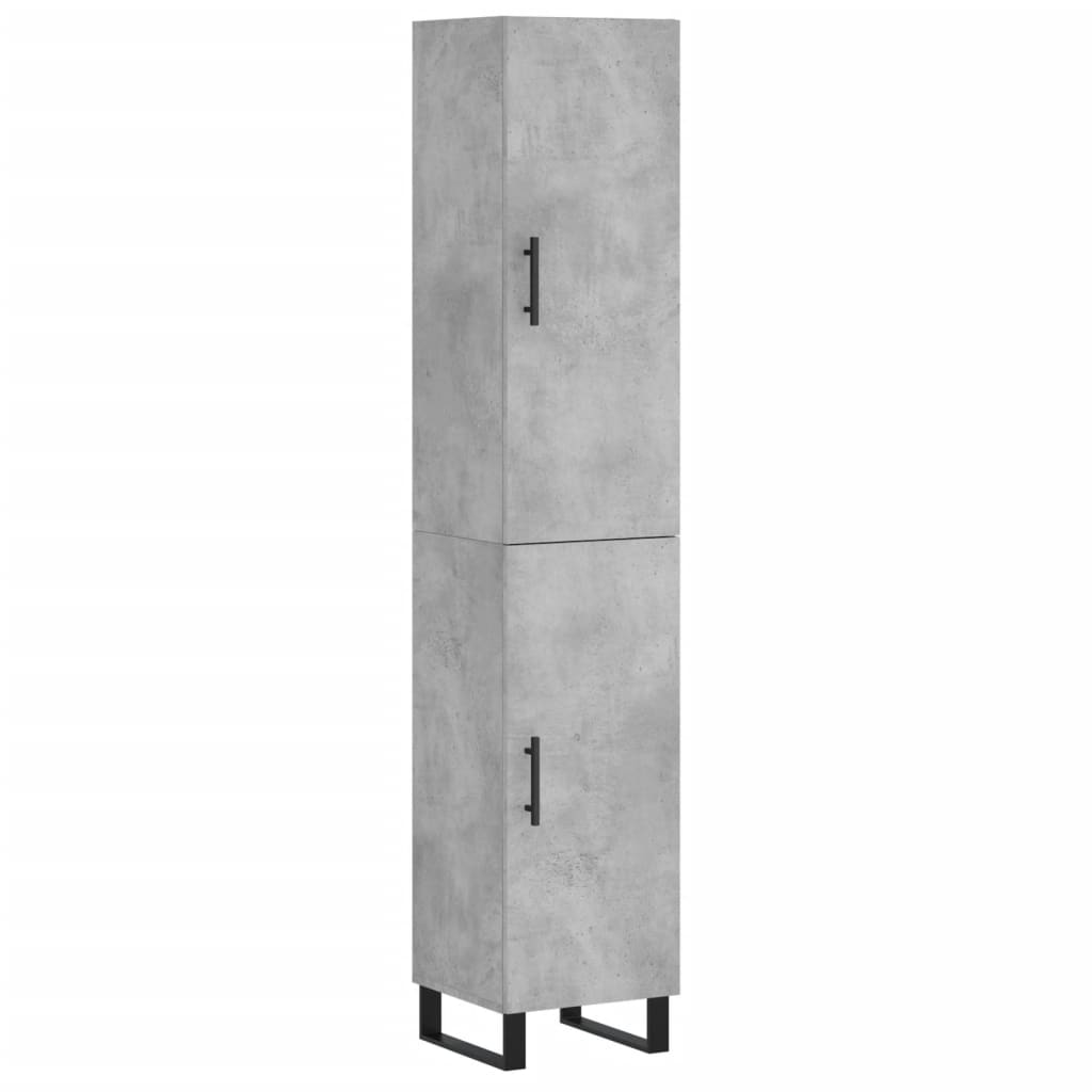 Highboard Concrete Grey 34,5x34x180 cm Engineered Wood
