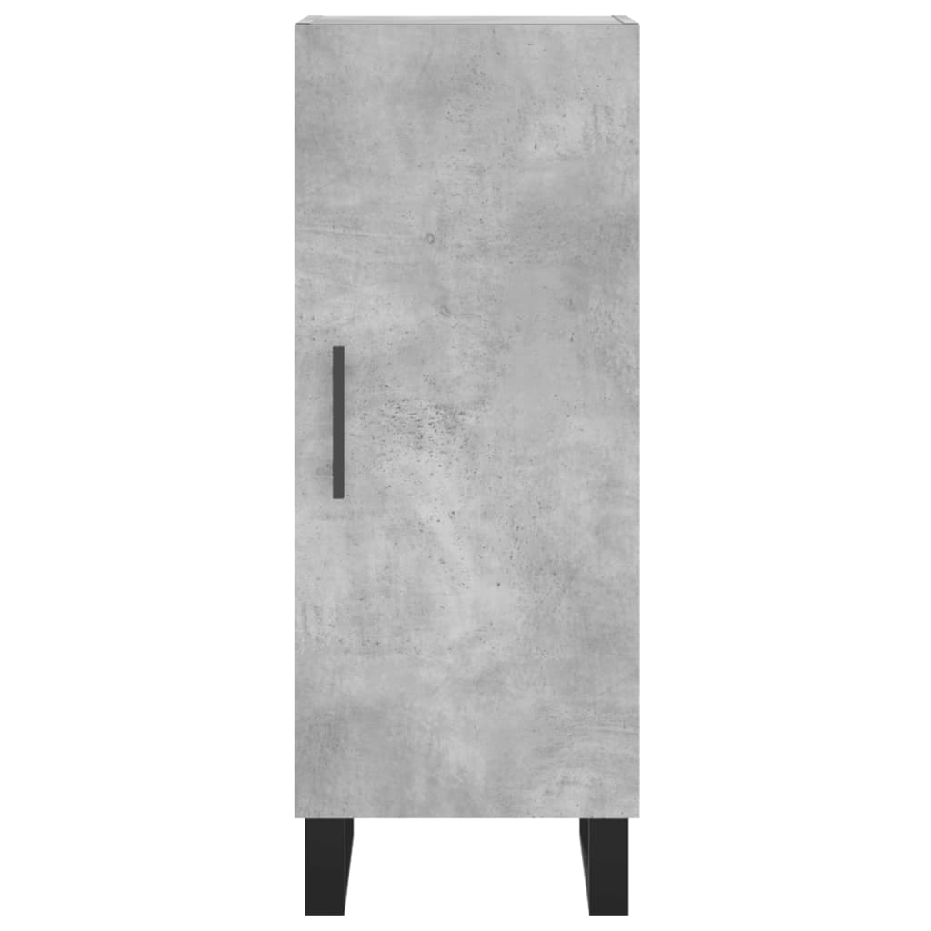 Highboard Concrete Grey 34,5x34x180 cm Engineered Wood