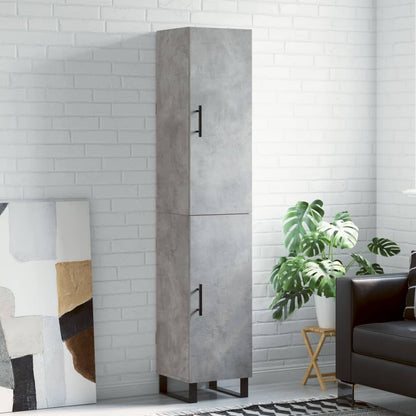 Highboard Concrete Grey 34,5x34x180 cm Engineered Wood