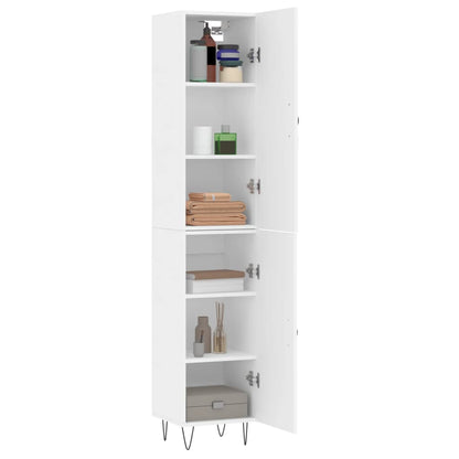 Highboard White 34,5x34x180 cm Engineered Wood