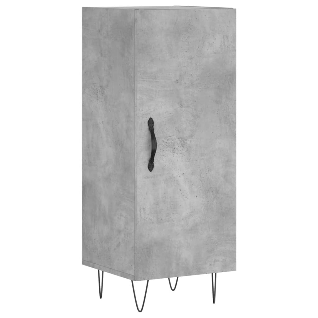 Highboard Concrete Grey 34.5x34x180 cm Engineered Wood