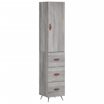Highboard Grey Sonoma 34.5x34x180 cm Engineered Wood