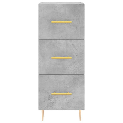 Highboard Concrete Grey 34,5x34x180 cm Engineered Wood