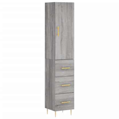 Highboard Grey Sonoma 34,5x34x180 cm Engineered Wood