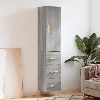 Highboard Grey Sonoma 34,5x34x180 cm Engineered Wood