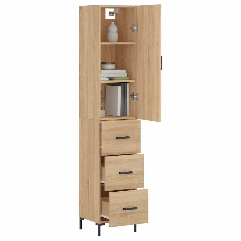 Highboard Sonoma Oak 34.5x34x180 cm Engineered Wood