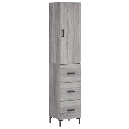 Highboard Grey Sonoma 34,5x34x180 cm Engineered Wood
