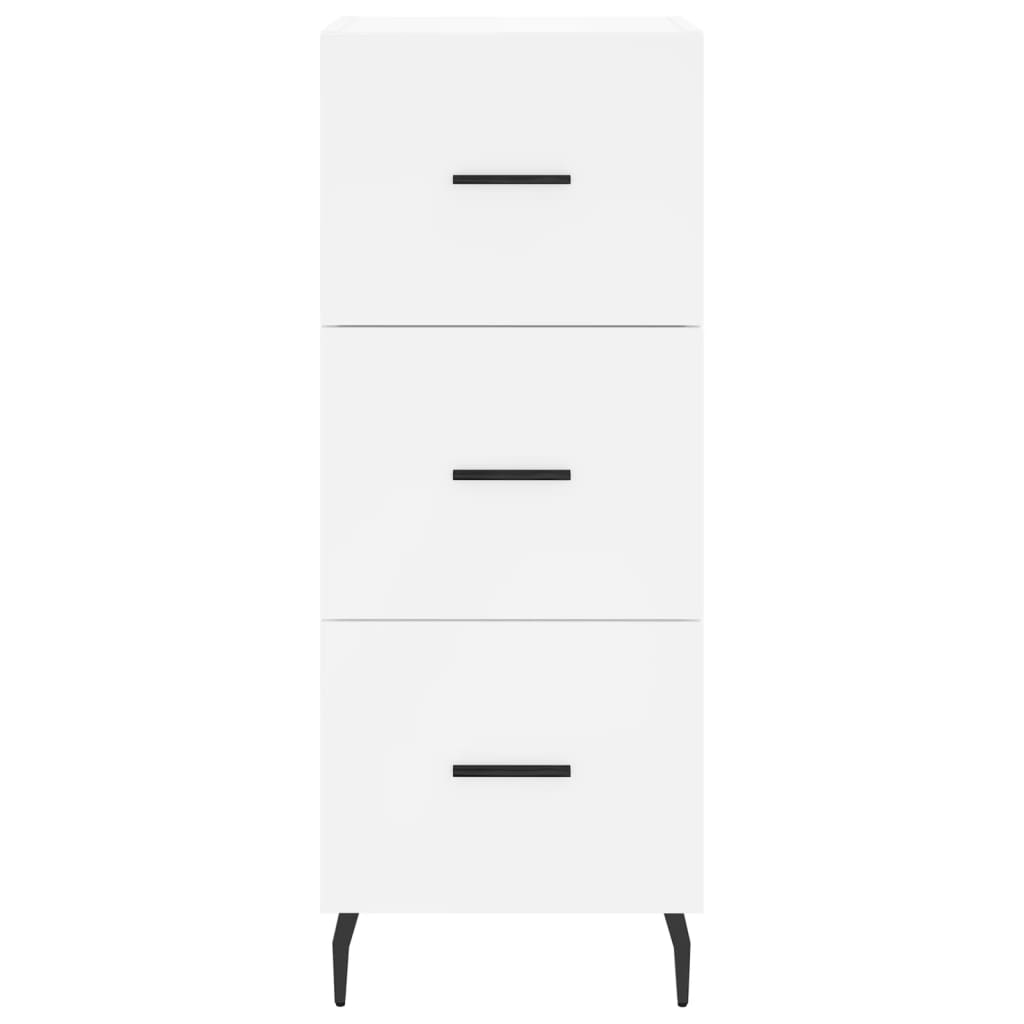 Highboard White 34.5x34x180 cm Engineered Wood
