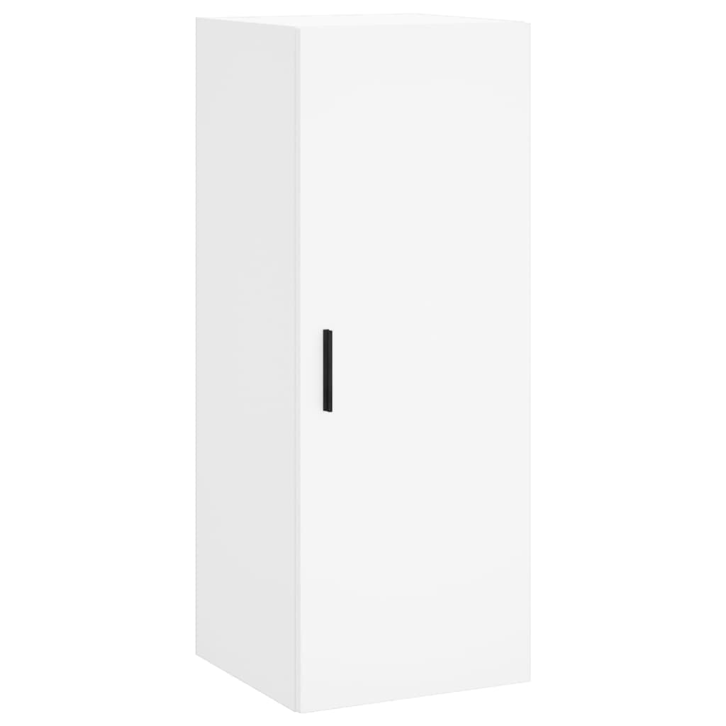 Highboard White 34.5x34x180 cm Engineered Wood