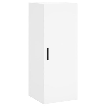 Highboard White 34.5x34x180 cm Engineered Wood