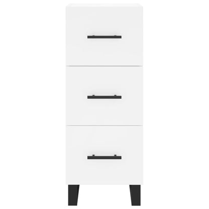 Highboard White 34,5x34x180 cm Engineered Wood
