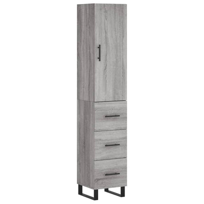 Highboard Grey Sonoma 34,5x34x180 cm Engineered Wood