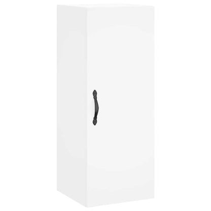 Highboard White 34.5x34x180 cm Engineered Wood