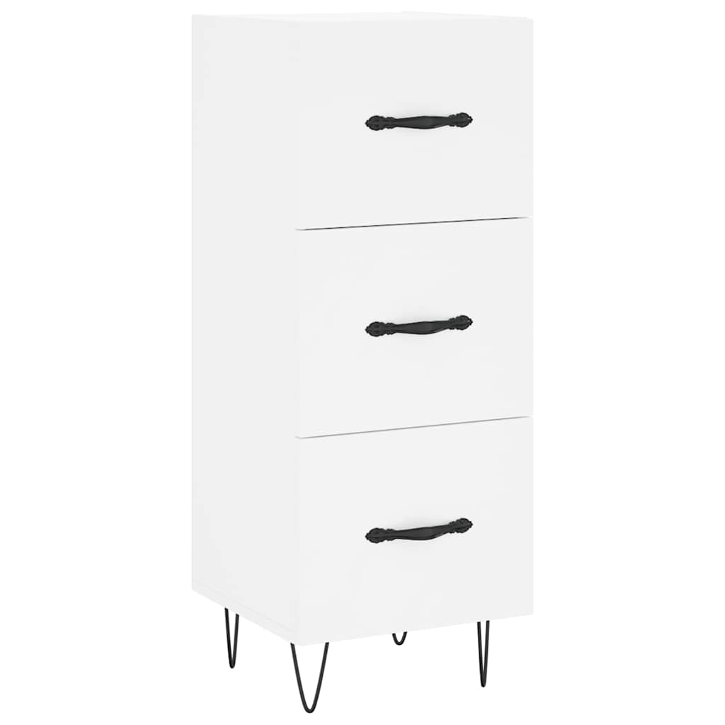 Highboard White 34,5x34x180 cm Engineered Wood