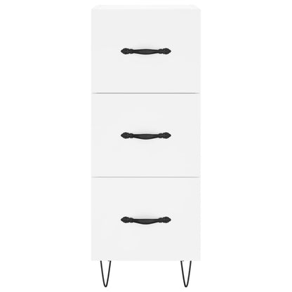 Highboard White 34.5x34x180 cm Engineered Wood