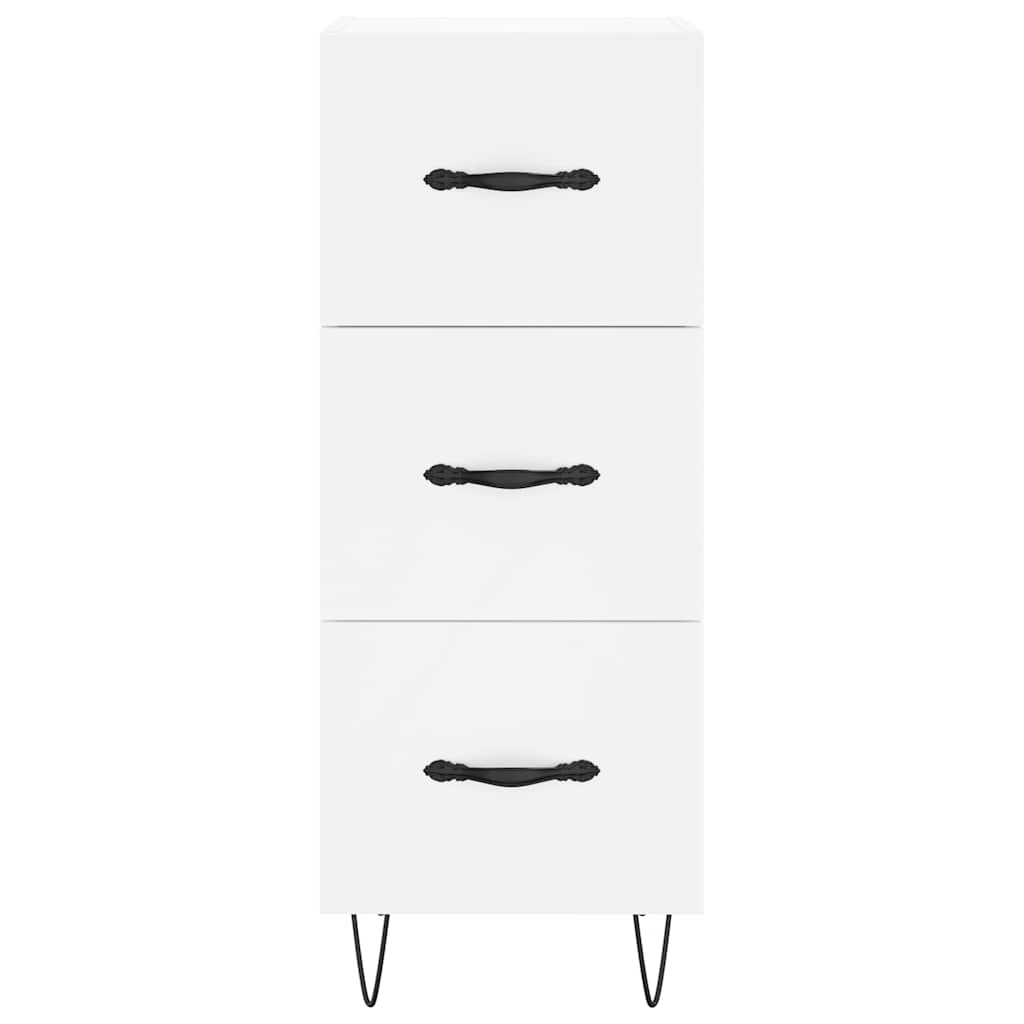 Highboard White 34,5x34x180 cm Engineered Wood