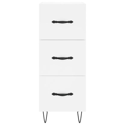 Highboard White 34,5x34x180 cm Engineered Wood