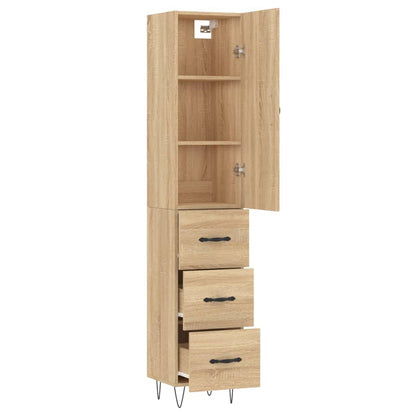 Highboard Sonoma Oak 34.5x34x180 cm Engineered Wood