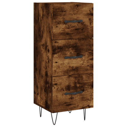 Highboard Smoked Oak 34,5x34x180 cm Engineered Wood