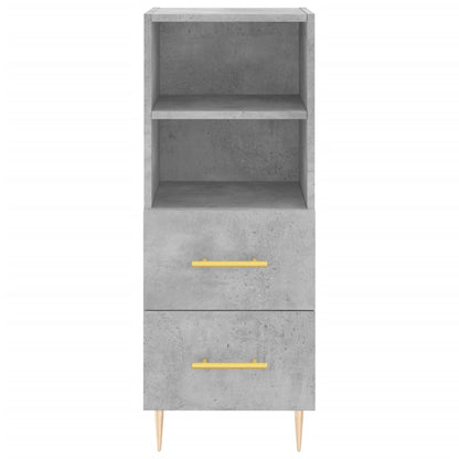 Highboard Concrete Grey 34,5x34x180 cm Engineered Wood