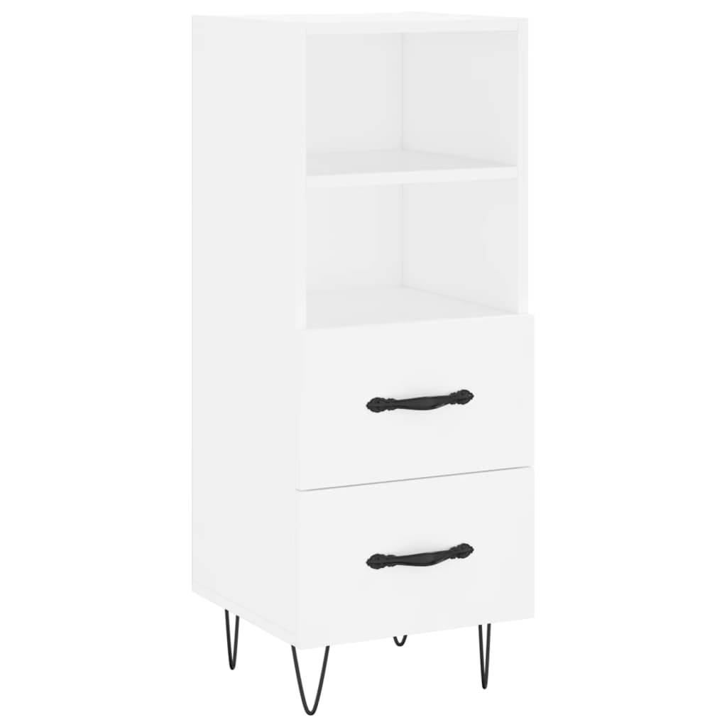 Highboard White 34,5x34x180 cm Engineered Wood