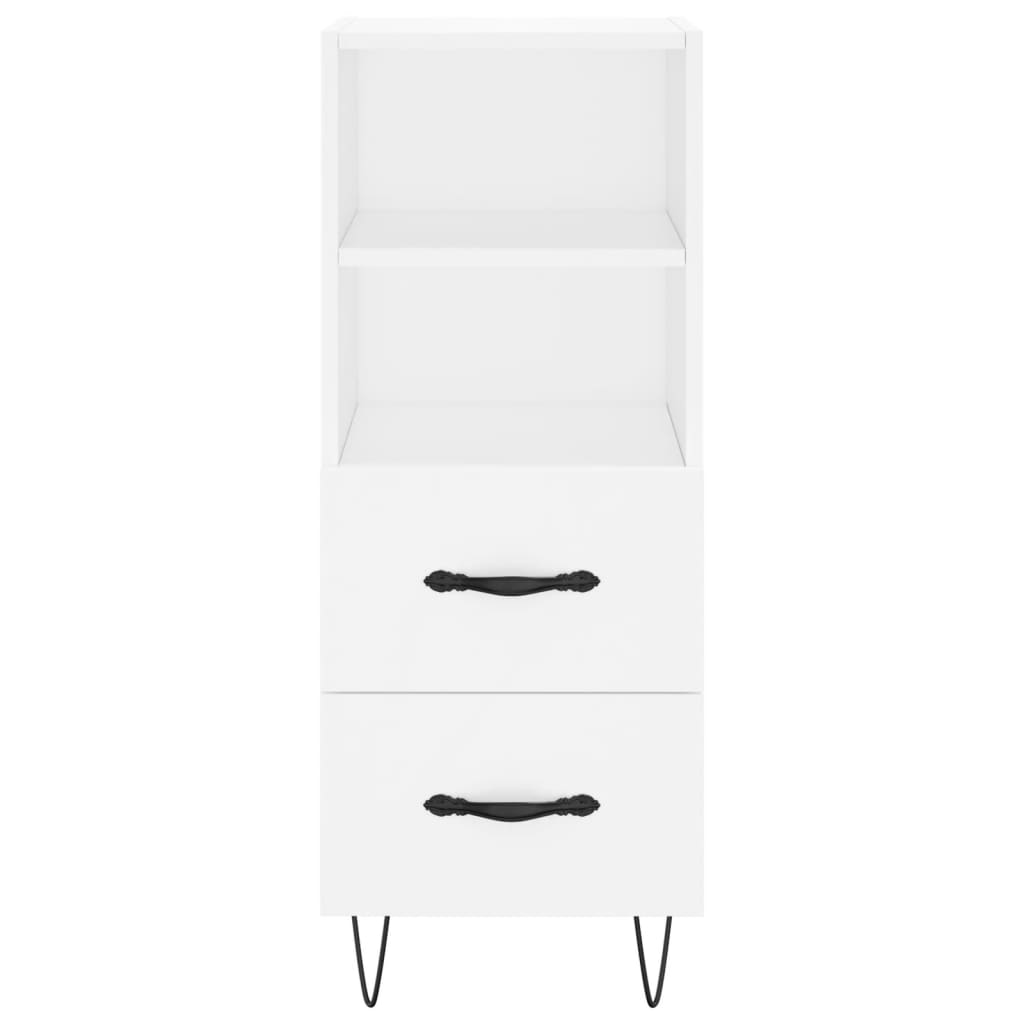 Highboard White 34,5x34x180 cm Engineered Wood
