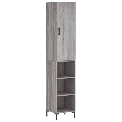 Highboard Grey Sonoma 34,5x34x180 cm Engineered Wood
