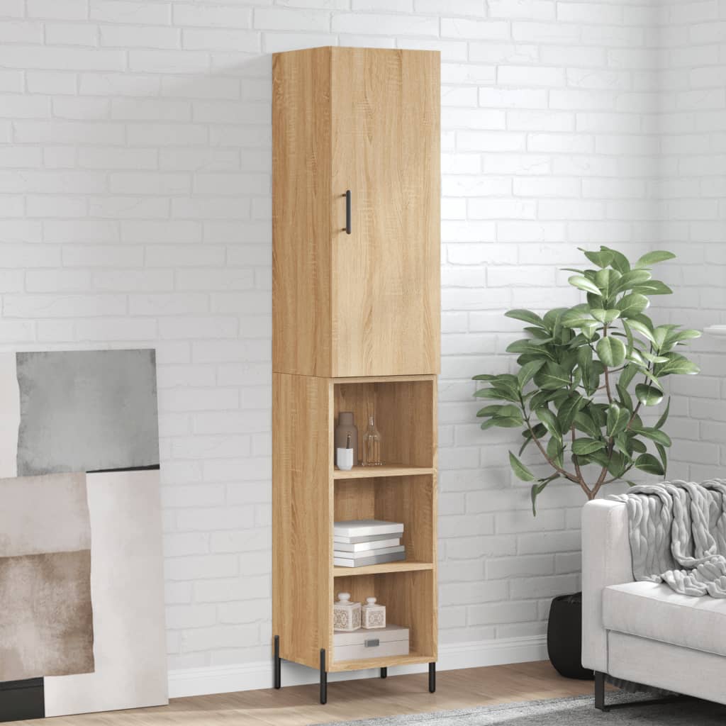Highboard Sonoma Oak 34.5x34x180 cm Engineered Wood