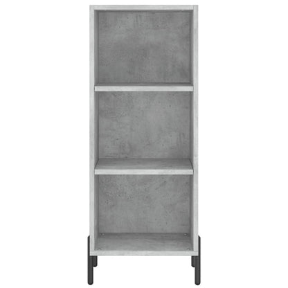 Highboard Concrete Grey 34.5x34x180 cm Engineered Wood