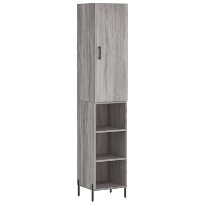Highboard Grey Sonoma 34,5x34x180 cm Engineered Wood