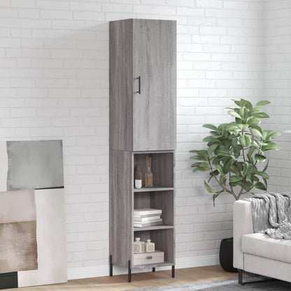 Highboard Grey Sonoma 34,5x34x180 cm Engineered Wood