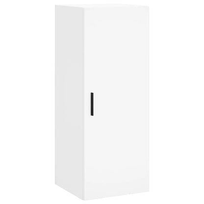 Highboard White 34.5x34x180 cm Engineered Wood