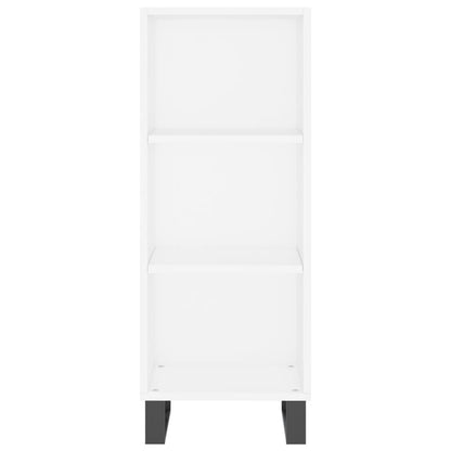 Highboard White 34.5x34x180 cm Engineered Wood