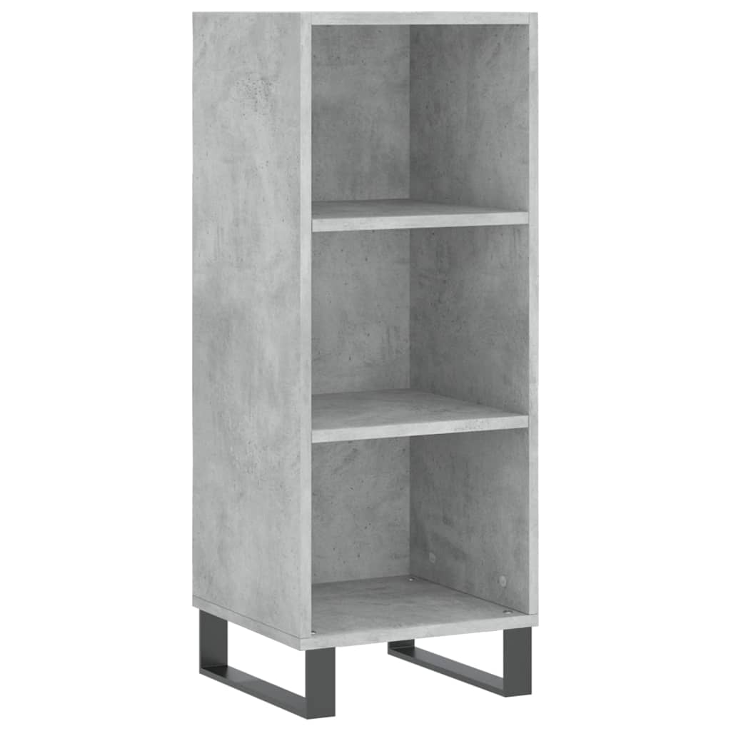 Highboard Concrete Grey 34,5x34x180 cm Engineered Wood