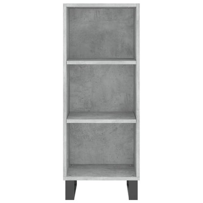 Highboard Concrete Grey 34,5x34x180 cm Engineered Wood