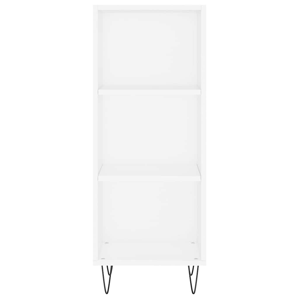 Highboard White 34.5x34x180 cm Engineered Wood