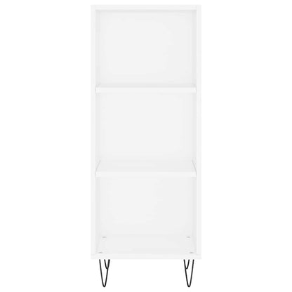 Highboard White 34.5x34x180 cm Engineered Wood