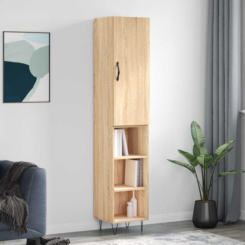 Highboard Sonoma Oak 34.5x34x180 cm Engineered Wood