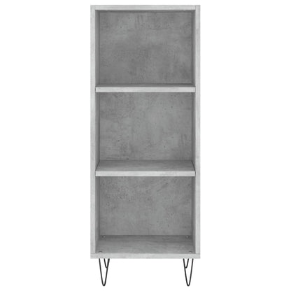 Highboard Concrete Grey 34.5x34x180 cm Engineered Wood